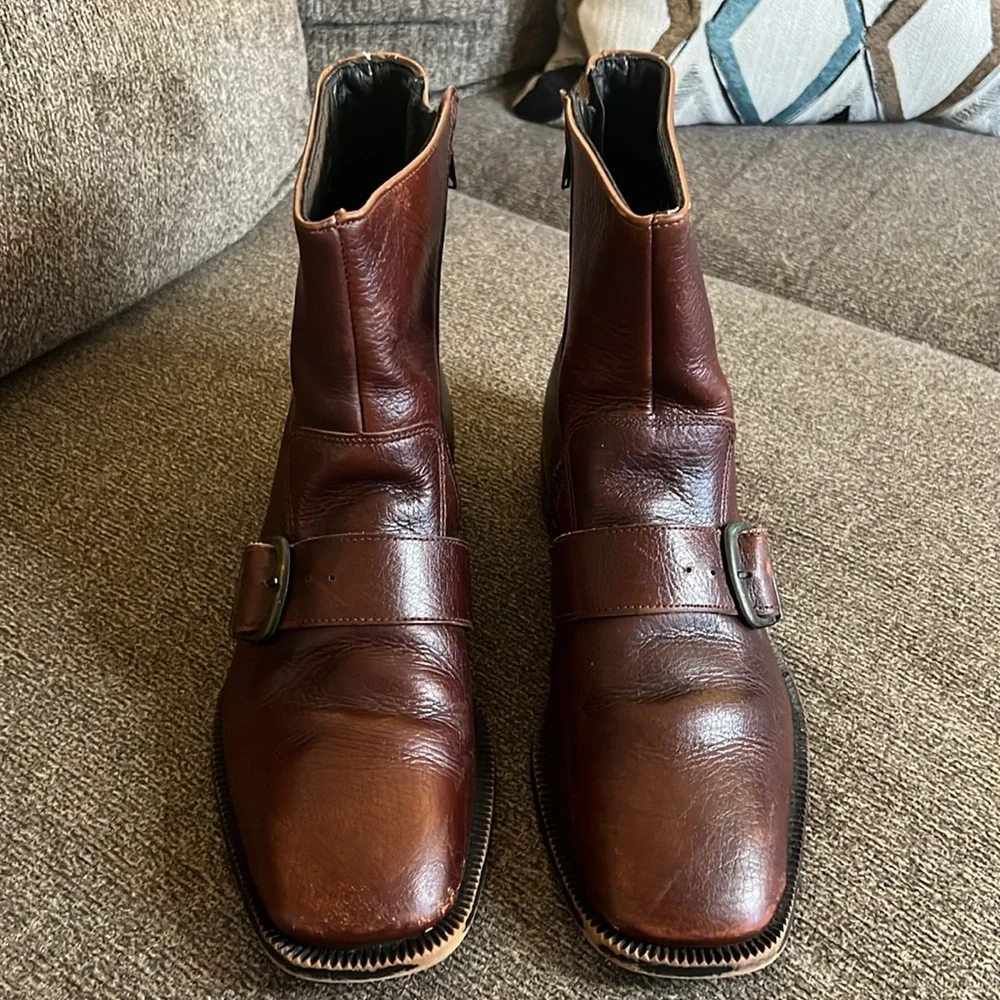 Bostonian Vintage Brown Ankle Leather‎ boots Size 8.5